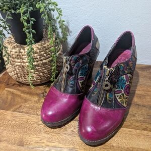 Lartiste Raina Women's Ankle‎ Boots Size 5/35 Colorful Zip Casual